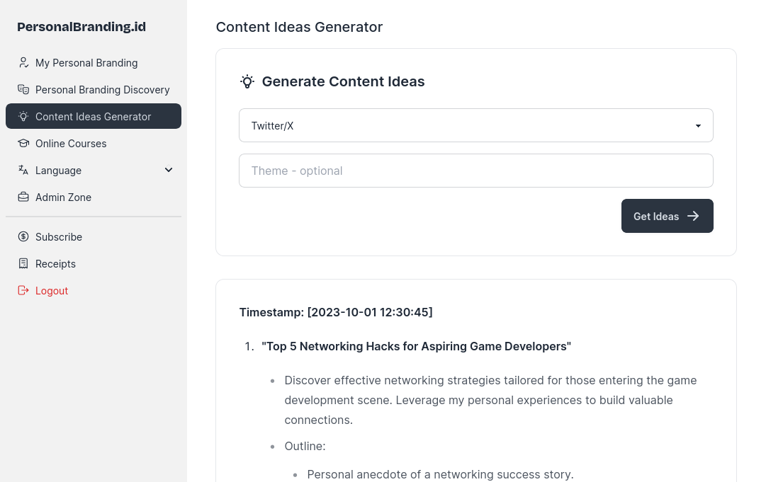 Content Ideas Generator